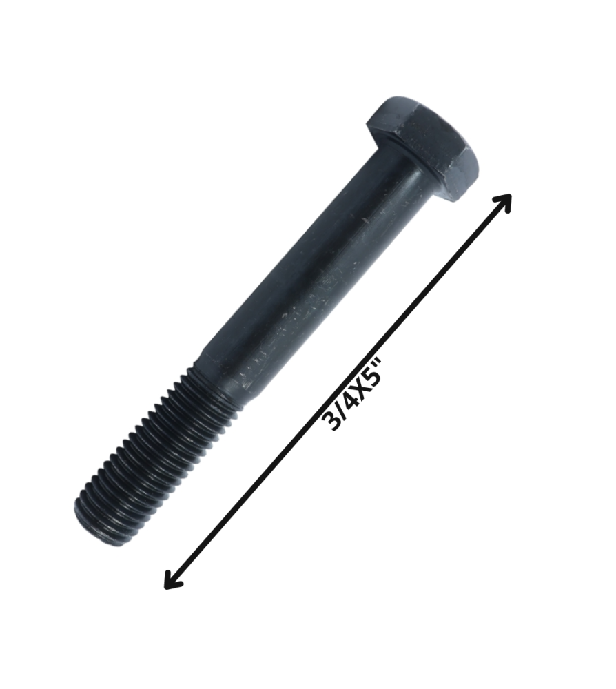 Perno Hexagonal Grado 2 Hilo Cte 3/4 X 5 Negro