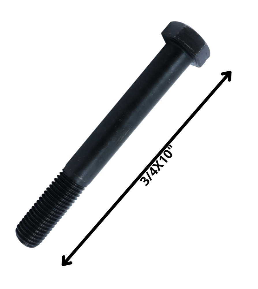 Perno Hexagonal Grado 2 Hilo Cte 3/4 X 10 Negro