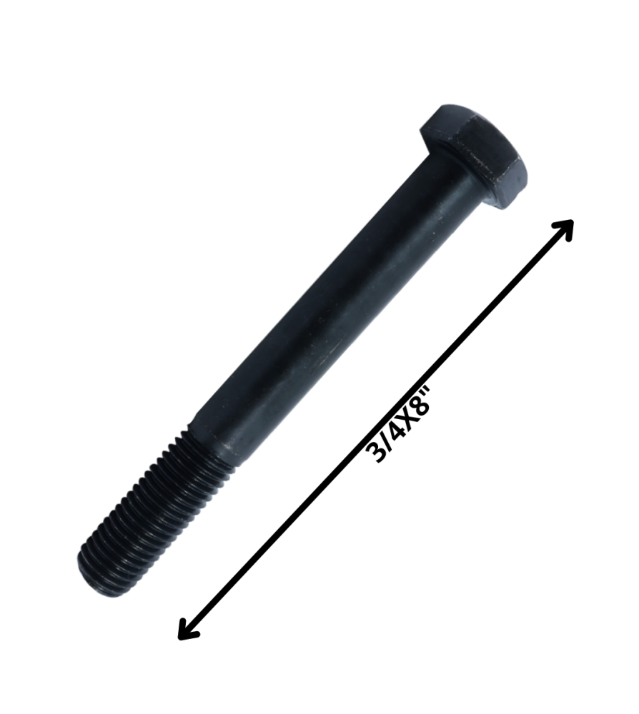 Perno Hexagonal Grado 2 Hilo Cte 3/4 X 8 Negro