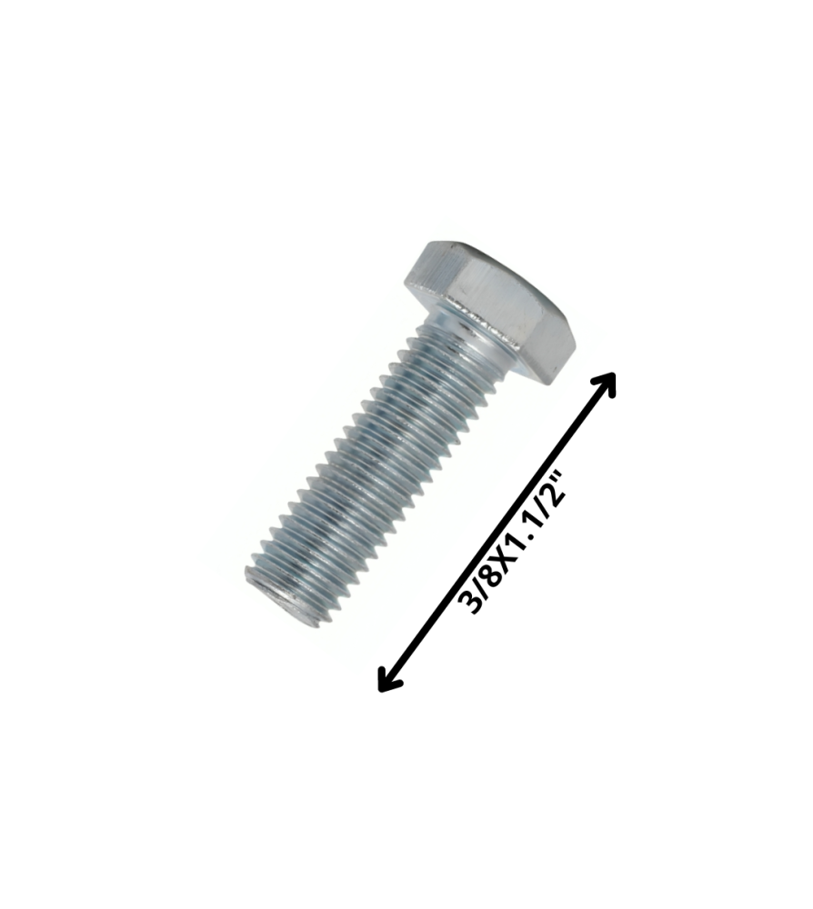 Perno Hexagonal Grado 2 Hilo Cte 3/8 X 1 1/2 Zinca