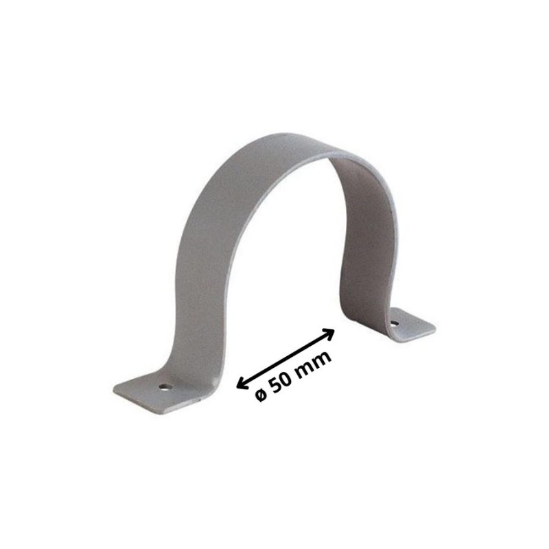 ABRAZADERA SANITARIA 50 MM PVC GRIS 51261