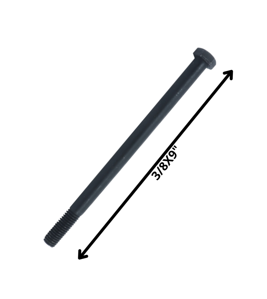 Perno Hexagonal Grado 2 Hilo Cte 3/8 X 9 Negro