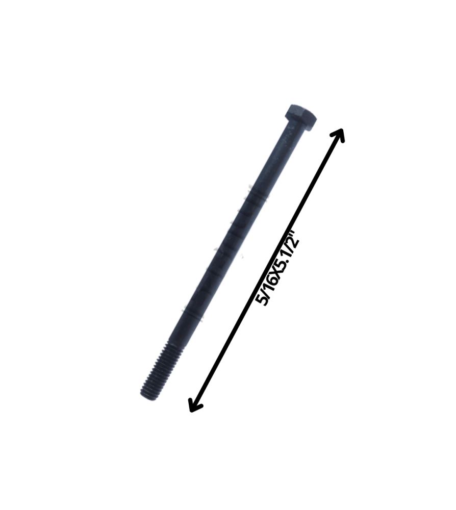 Perno Hexagonal Grado 2 Hilo Cte 5/16 X 51/2 Negro