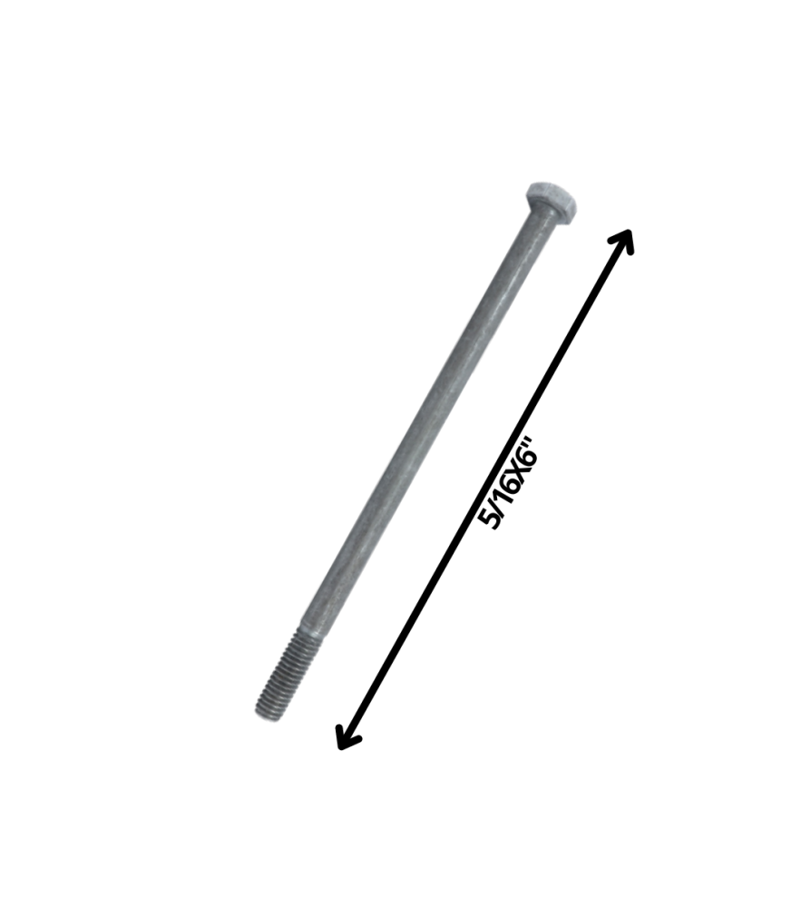 Perno Hexagonal Grado 2 Hilo Cte 5/16 X 61/2 Negro