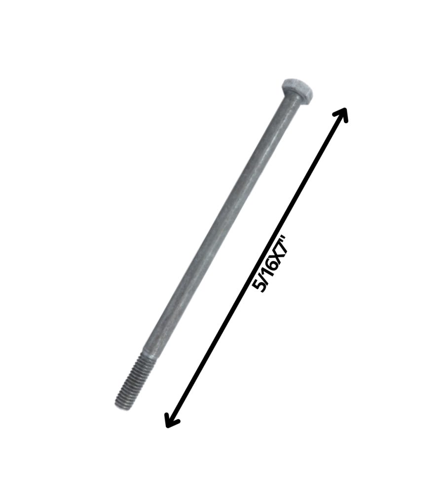 Perno Hexagonal Grado 2 Hilo Cte 5/16 X 7 Negro