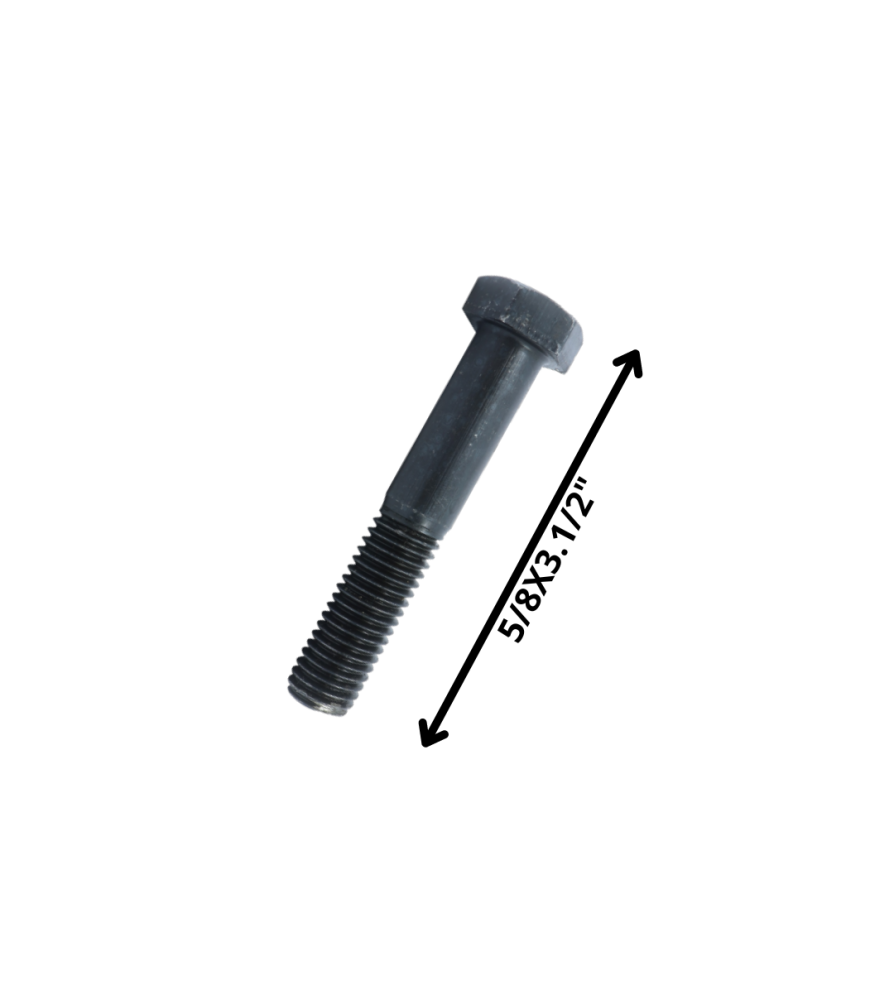 Perno Hexagonal Grado 2 Hilo Cte 5/8 X 31/2 Negro