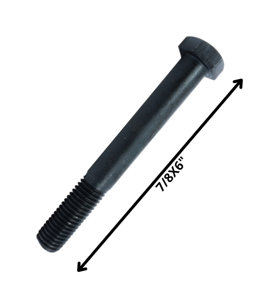 Perno Hexagonal Grado 2 Hilo Cte 7/8 X 6 Negro