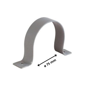 ABRAZADERA SANITARIA 75 MM PVC GRIS 51262