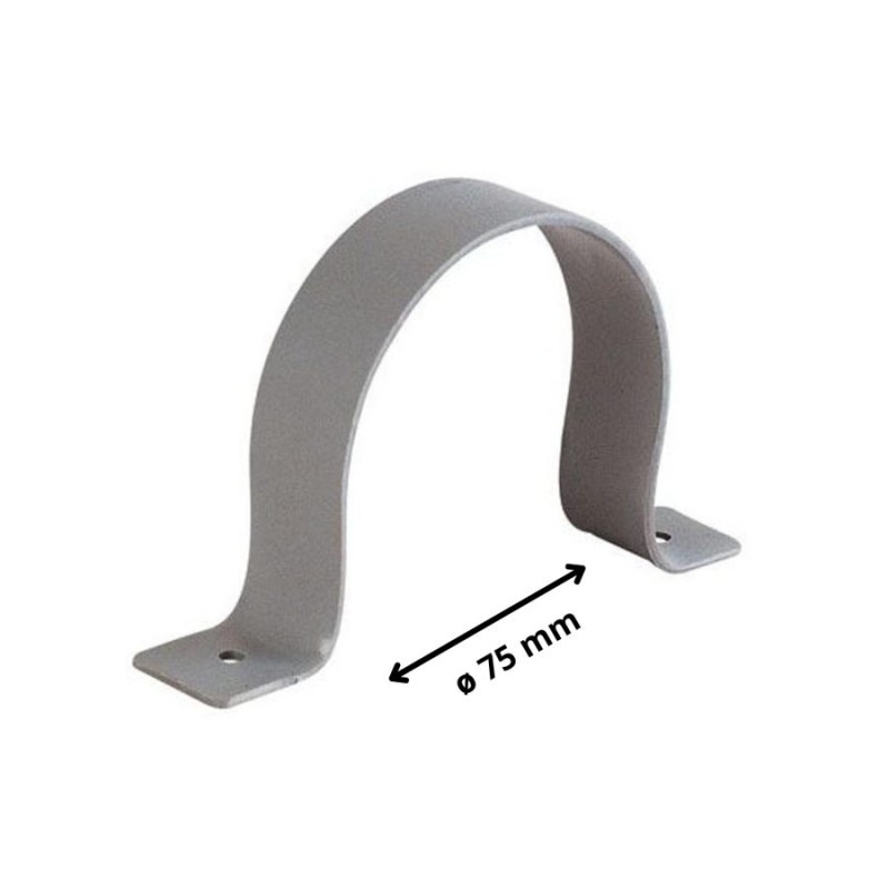 ABRAZADERA SANITARIA 75 MM PVC GRIS 51262