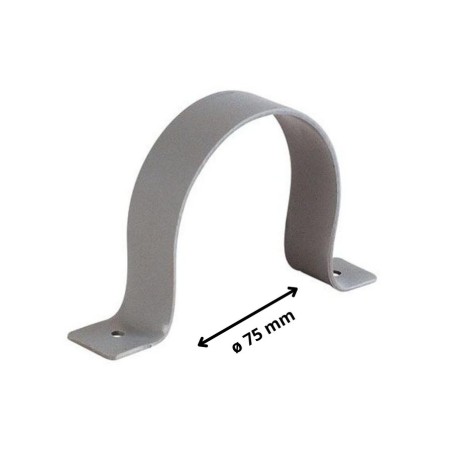 ABRAZADERA SANITARIA 75 MM PVC GRIS 51262