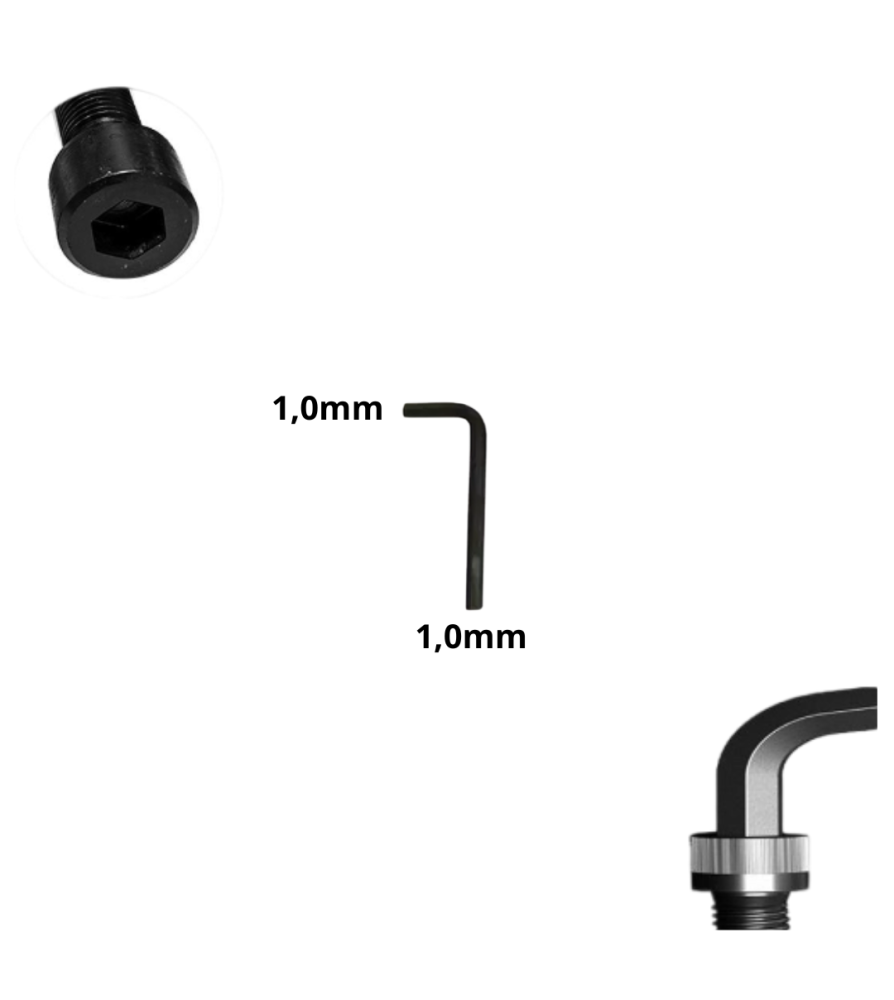 Llave Allen Hexagonal Tipo L Cr-v 1,0 Mm