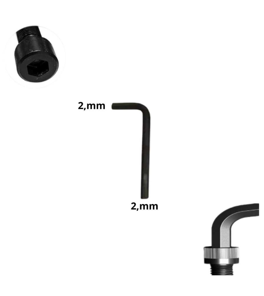 Llave Allen Hexagonal Tipo L Cr-v 2,0 Mm