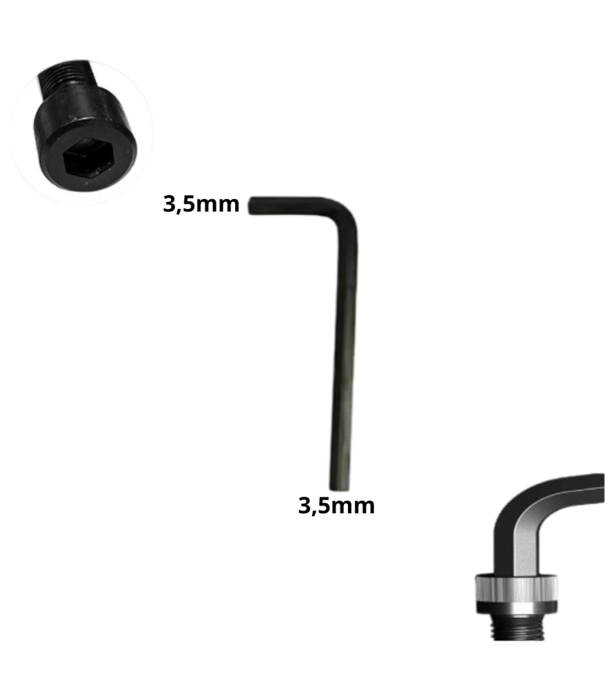 Llave Allen Hexagonal Tipo L Cr-v 3,5 Mm