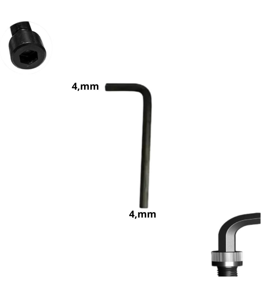 Llave Allen Hexagonal Tipo L Cr-v 4,0 Mm