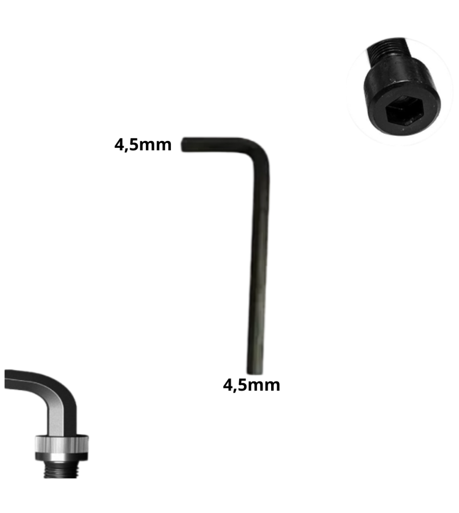 Llave Allen Hexagonal Tipo L Cr-v 4,5 Mm