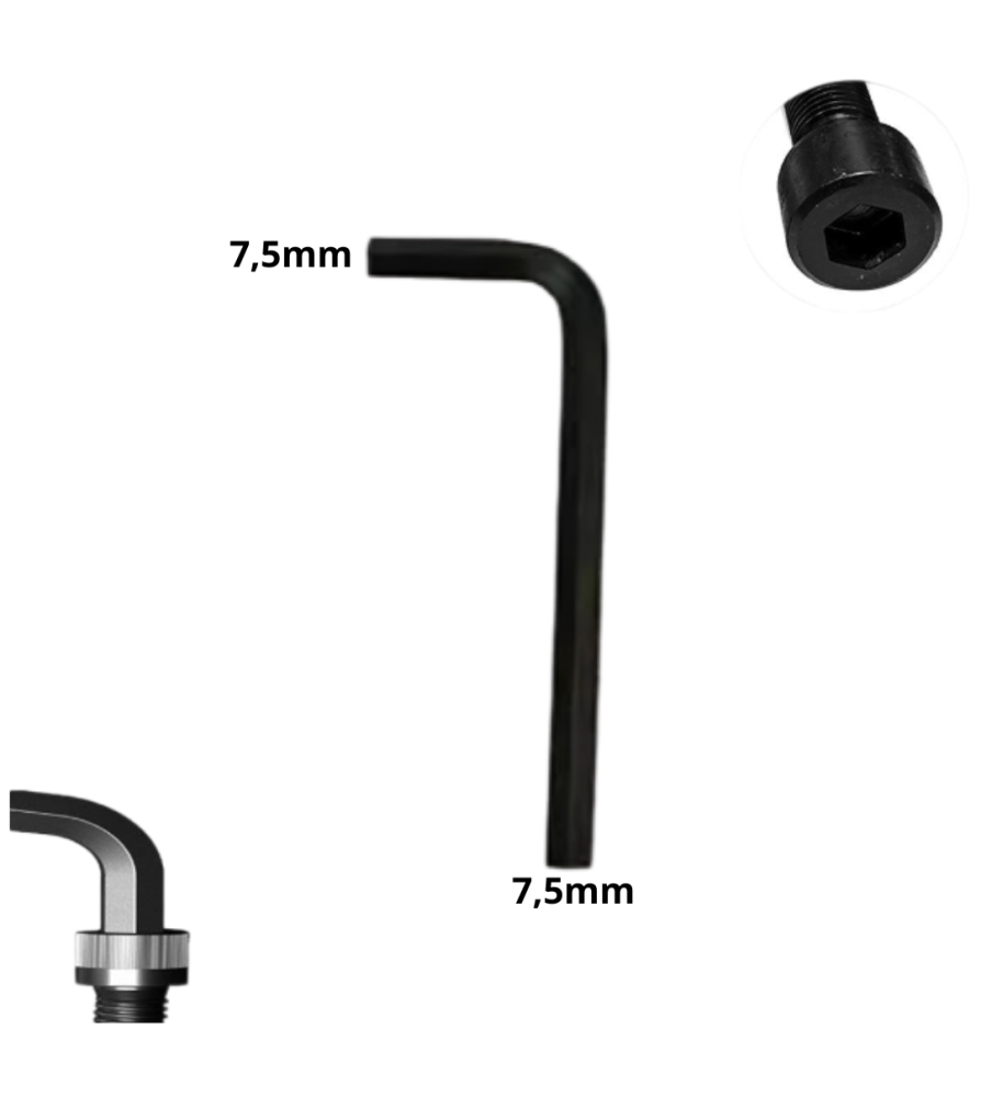 Llave Allen Hexagonal Tipo L Cr-v 7,5 Mm