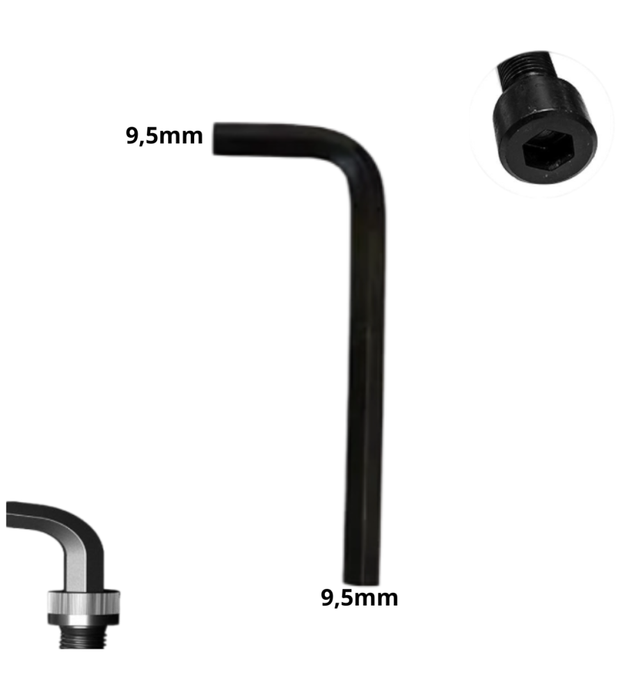 Llave Allen Hexagonal Tipo L Cr-v 9,5 Mm