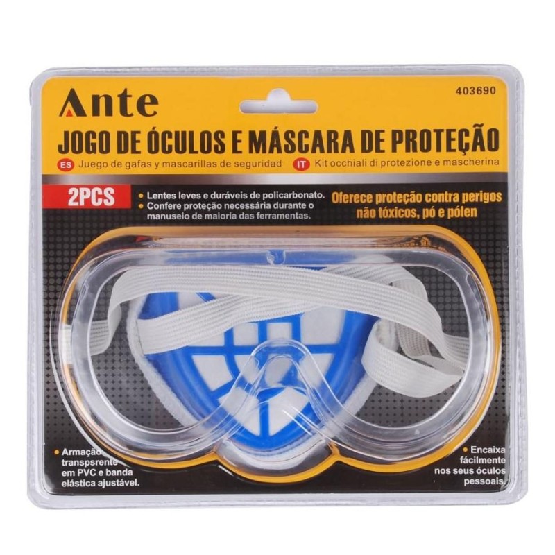 ANTIPARRA Y MASCARILLA ANTE KIT 2 PIEZAS CL403690