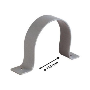 ABRAZADERA SANITARIA 110 MM PVC GRIS 51263
