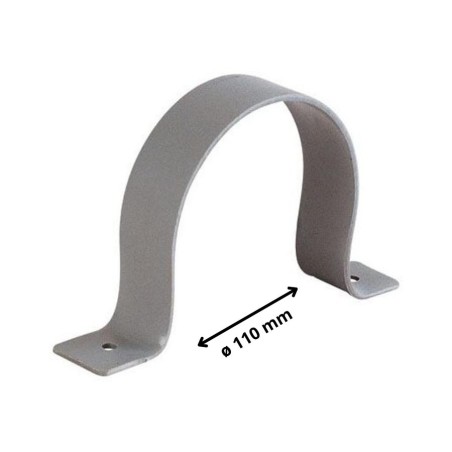 ABRAZADERA SANITARIA 110 MM PVC GRIS 51263