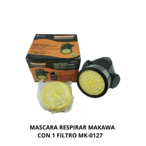 MASCARA RESPIRAR MAKAWA CON 1 FILTRO MK-0127