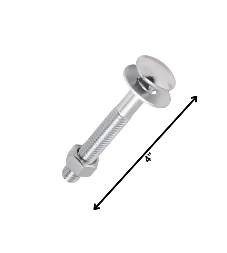Perno Parafusos Dicromatado C/tuerca 3/8 X 4