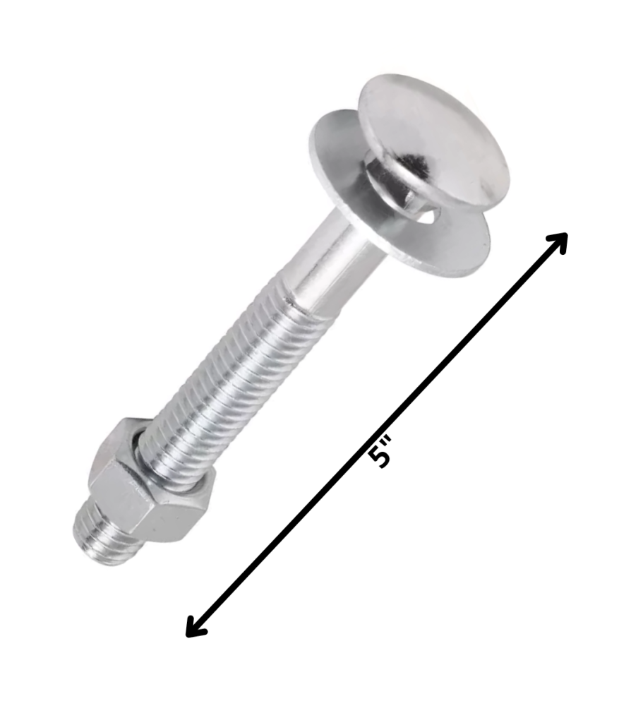 Perno Parafusos Dicromatado C/tuerca 3/8 X 5