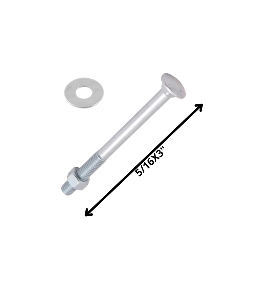 Perno Parafusos Dicromatado C/tuerca 5/16 X 3
