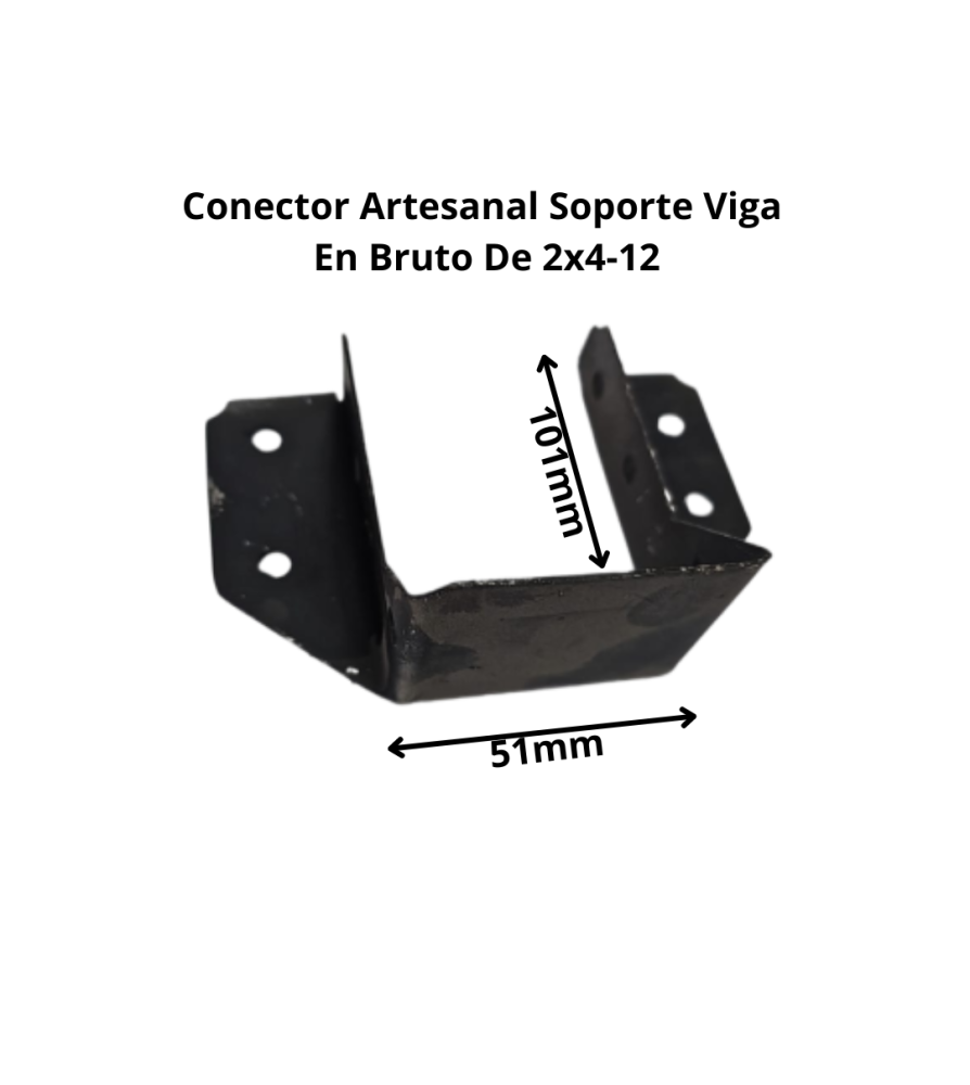 Conector Artesanal Soporte Viga En Bruto De 2x4-12