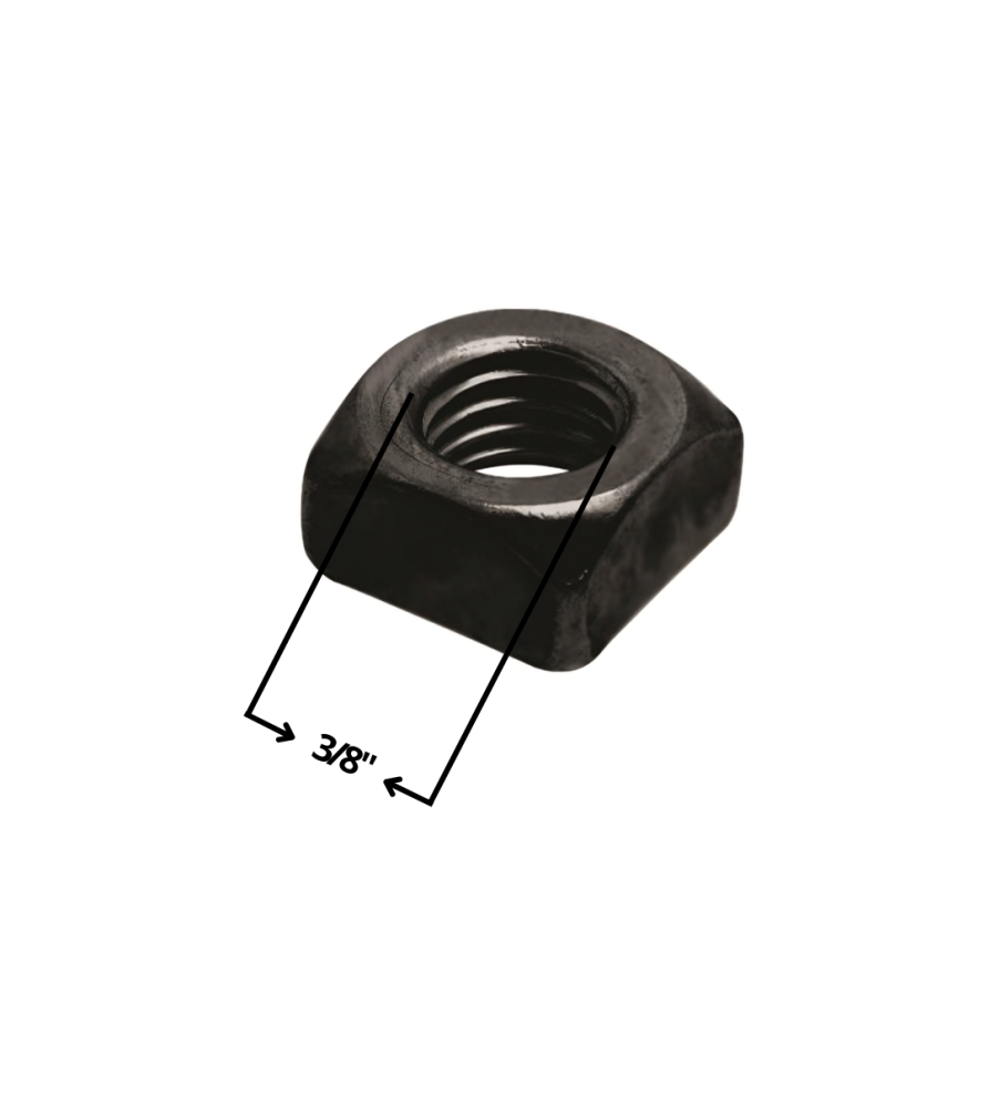Tuerca Cuadrada Negra 3/8"