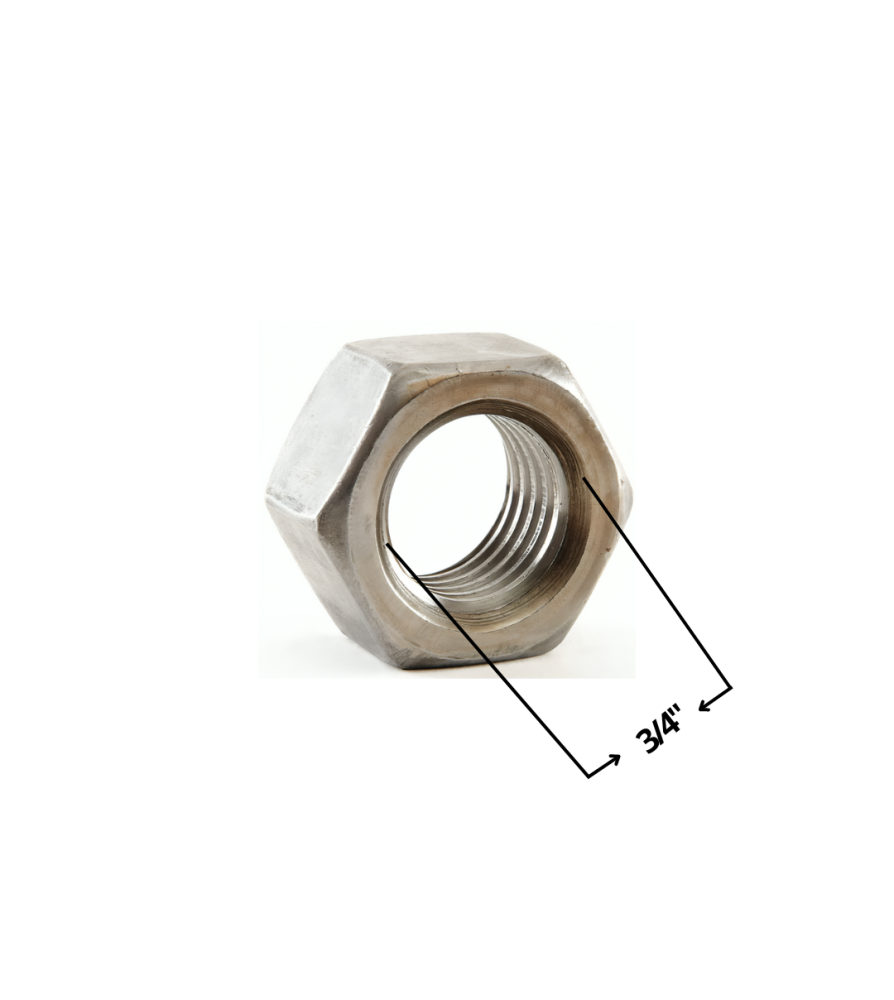 Tuerca Hexagonal Zincada 3/4"