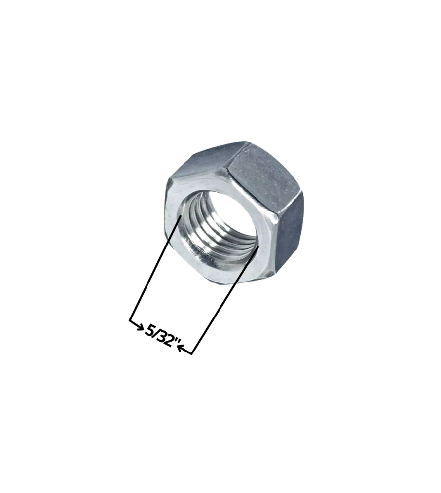 Tuerca Hexagonal Zincada 5/32"