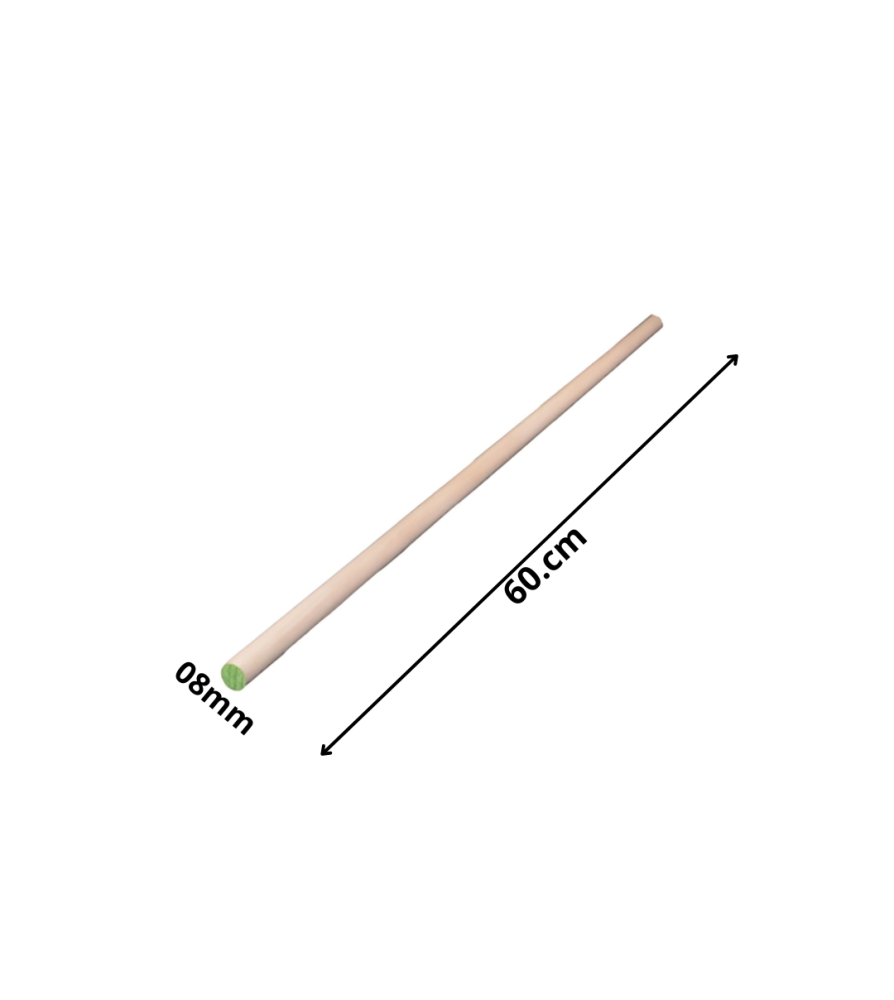 Tarugo Madera 60 Cm Estriado 08 Mm