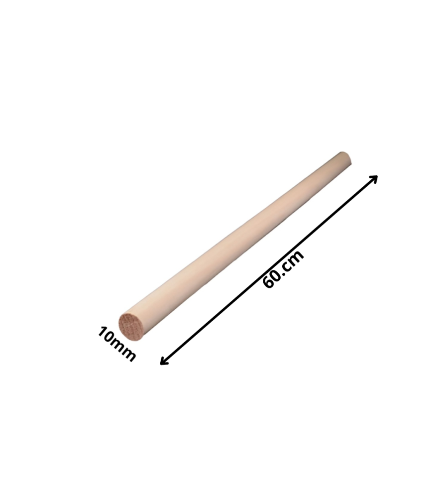 Tarugo Madera 60 Cm Estriado 10 Mm