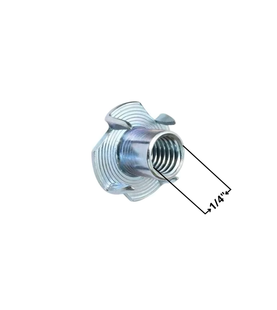 Tuerca Para Mueble 1/4 (arana)