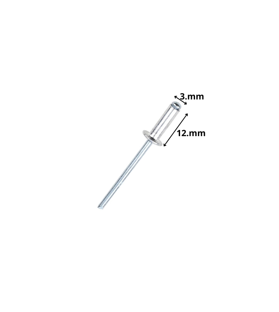 Remache Pop Aluminio 3 X12