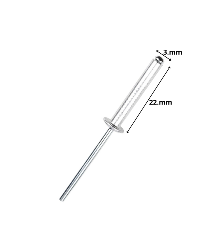 Remache Pop Aluminio 3 X22