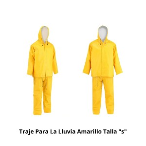 TRAJE PARA LA LLUVIA AMARILLO TALLA "S"