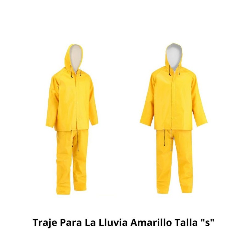 TRAJE PARA LA LLUVIA AMARILLO TALLA "S"