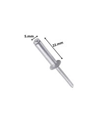 Remache Pop Aluminio 5 X22