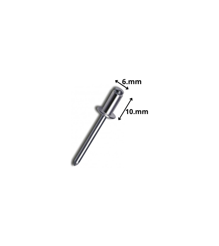 Remache Pop Aluminio 6 X10