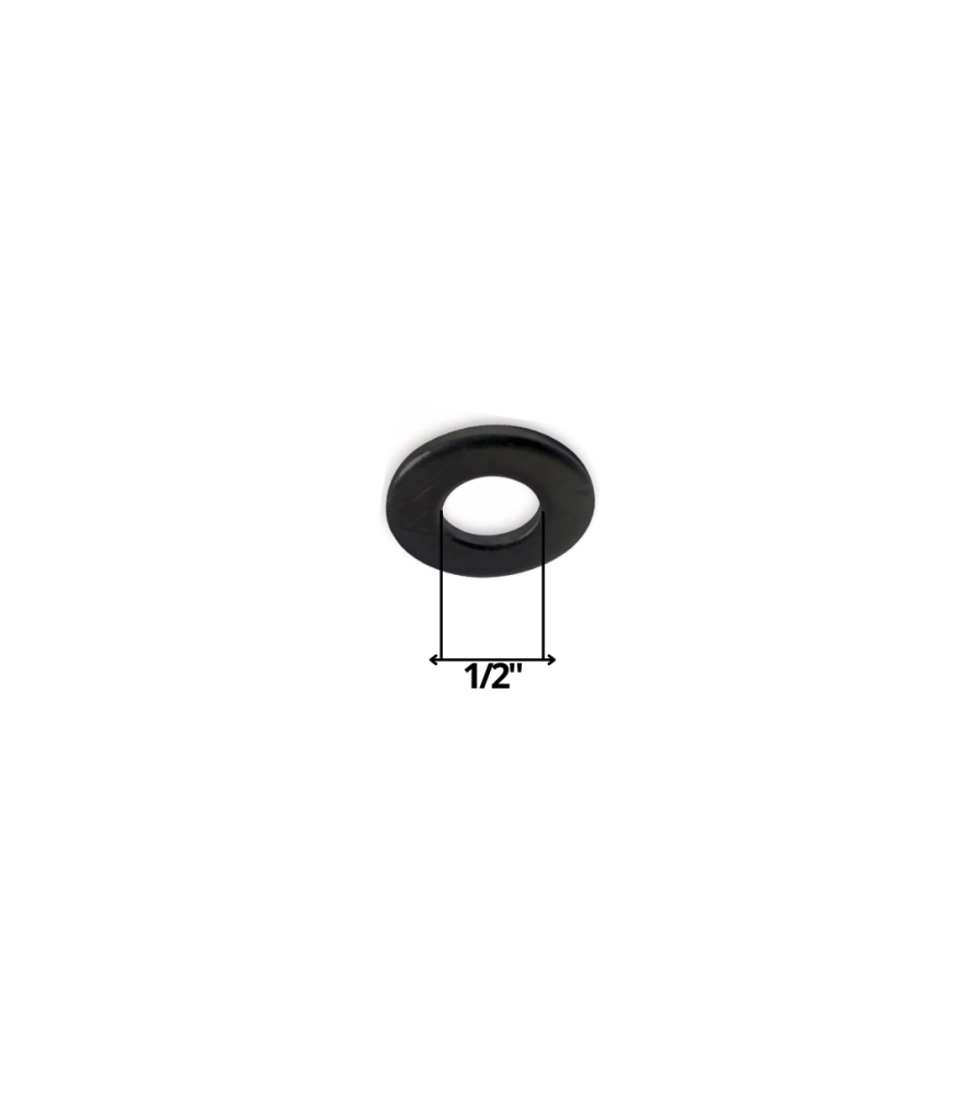 Golilla Plana Calibrada Negra 1/2"