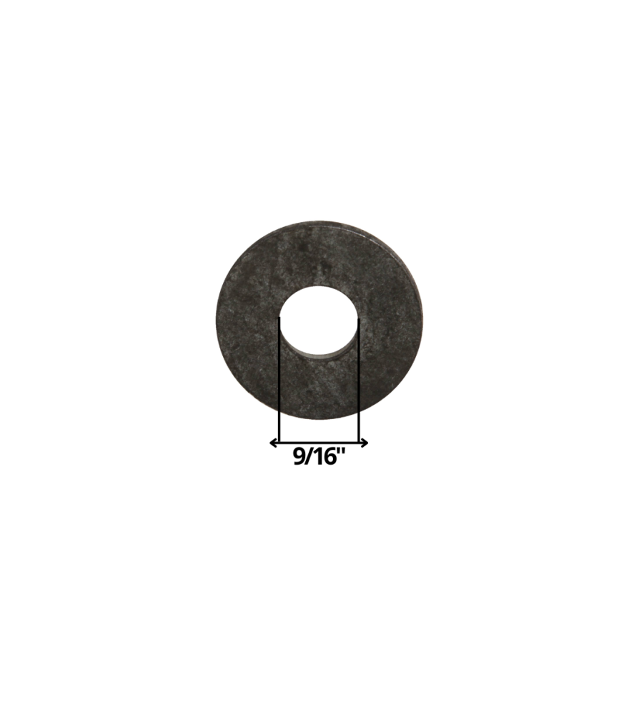 Golilla Plana Calibrada Negra 9/16"