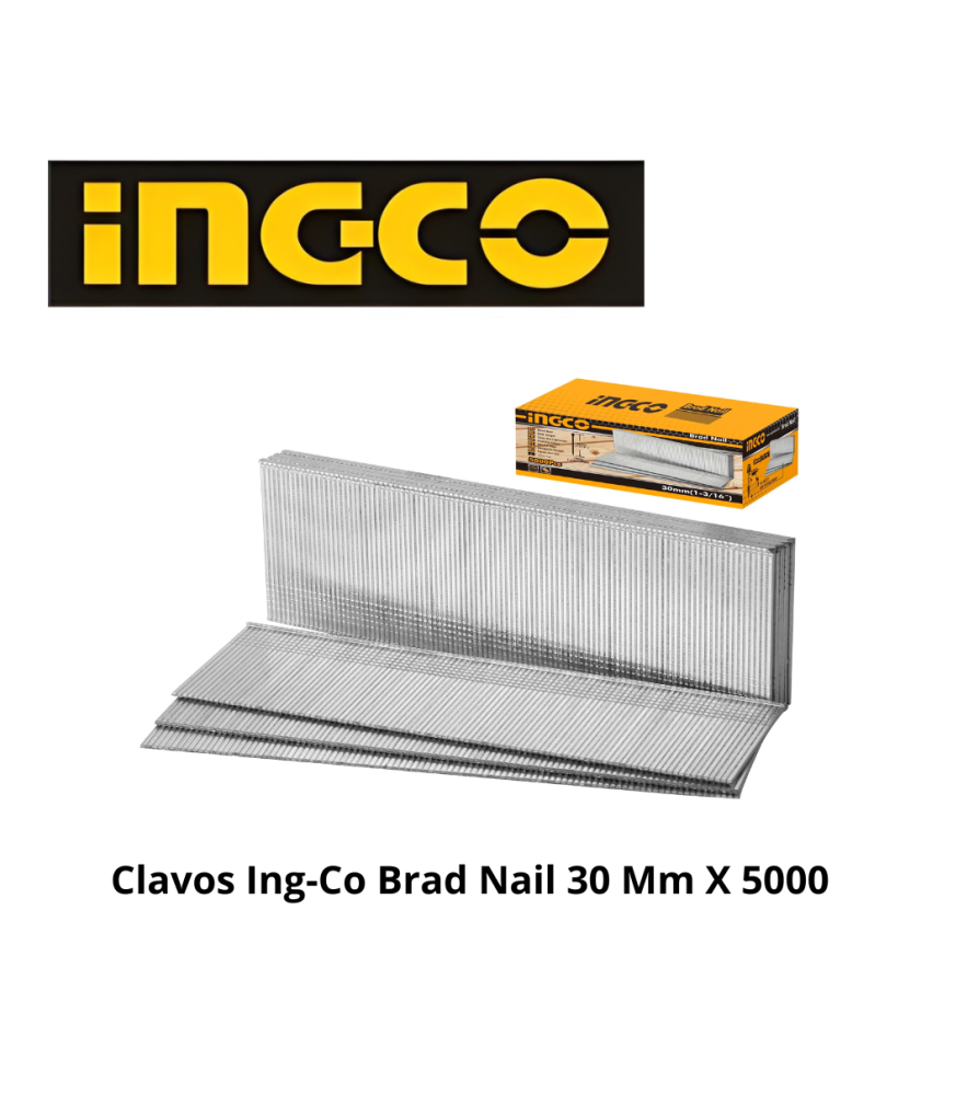 Clavos Ingco Brad Nail 30 Mm X 5000 Unid Ana18301