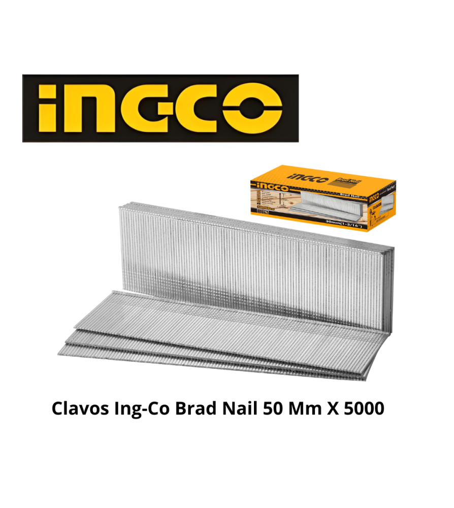 Clavos Ingco Brad Nail 50 Mm X 5000 Unid Ana18501