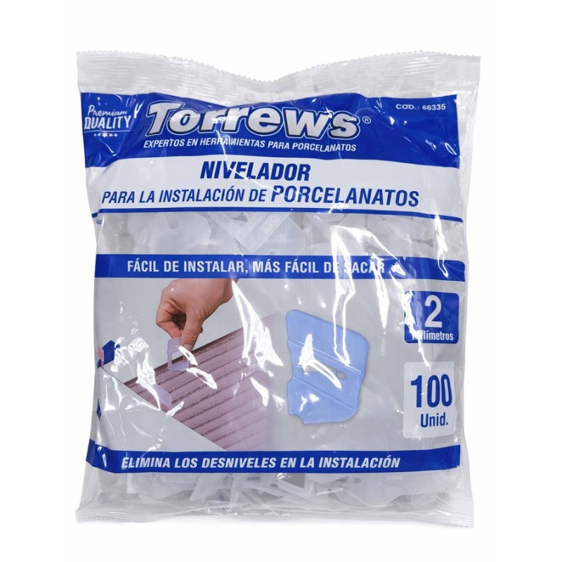 NIVELADOR PORCELANATO TORREWS 2,0 MM 100 UN 60335
