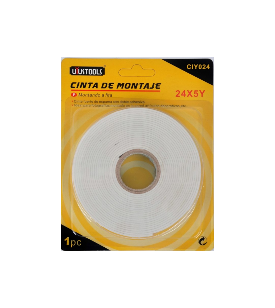 Cinta Doble Adhesivo Uyustools 3/4" 24x5y Ciy024