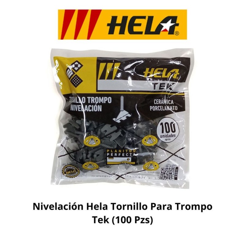 NIVELACION HELA TORNILLO PARA TROMPO TEK (100 PZS)