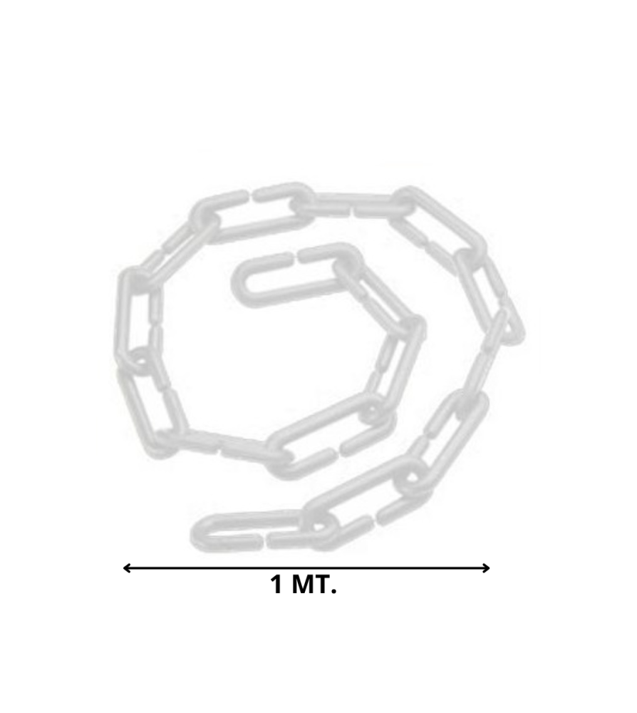 Cadena Plastica Eslabon Blanca Mt