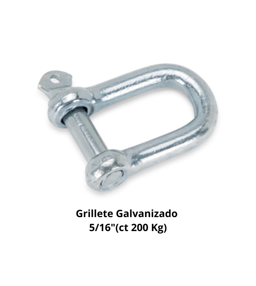 Grillete Galvanizado 5/16"(ct 200 Kg)